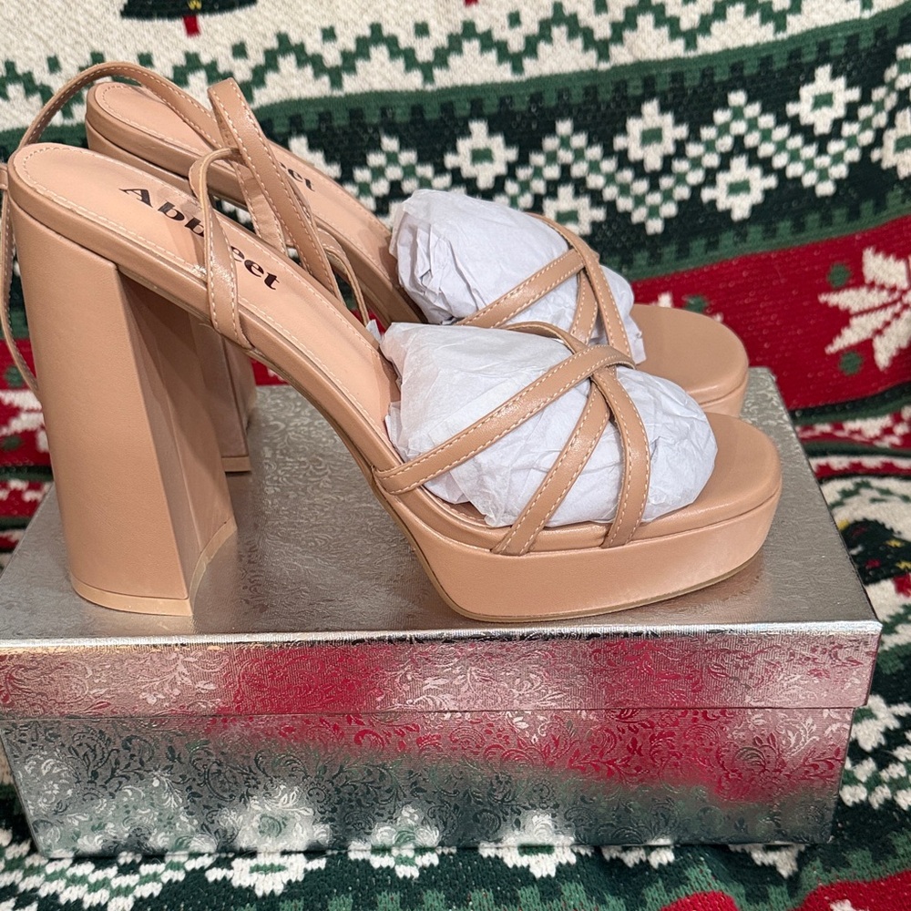 Tan Platform Heels